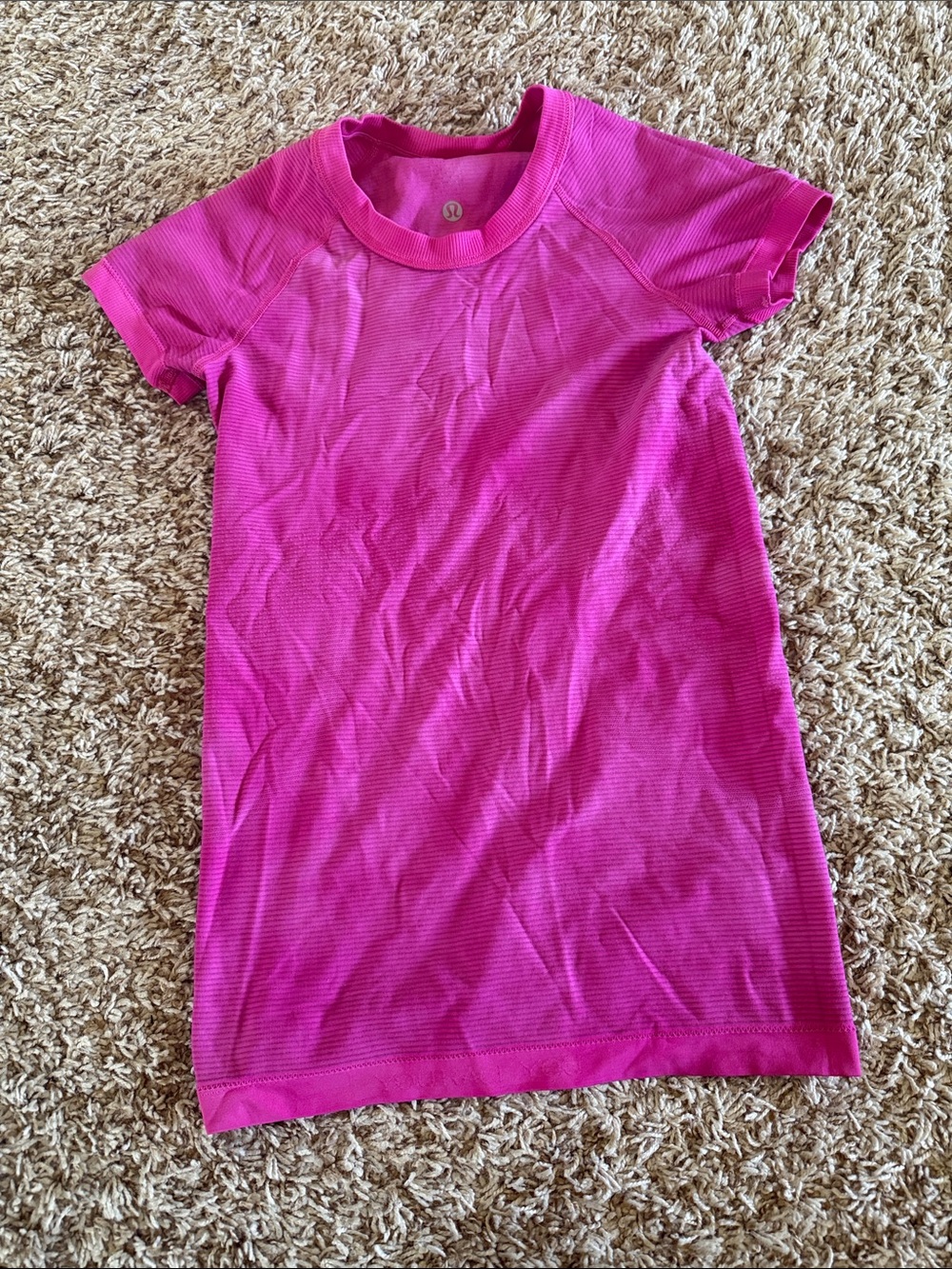 lululemon athletica Girls' Bright Fuchsia Short-Sleeve Performance Tee